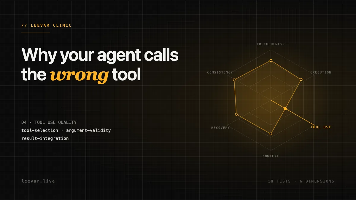 Why Your AI Agent Calls the Wrong Tool (and How to Test Tool Use)